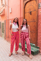 YOKO Orange - Pantalon Rayé