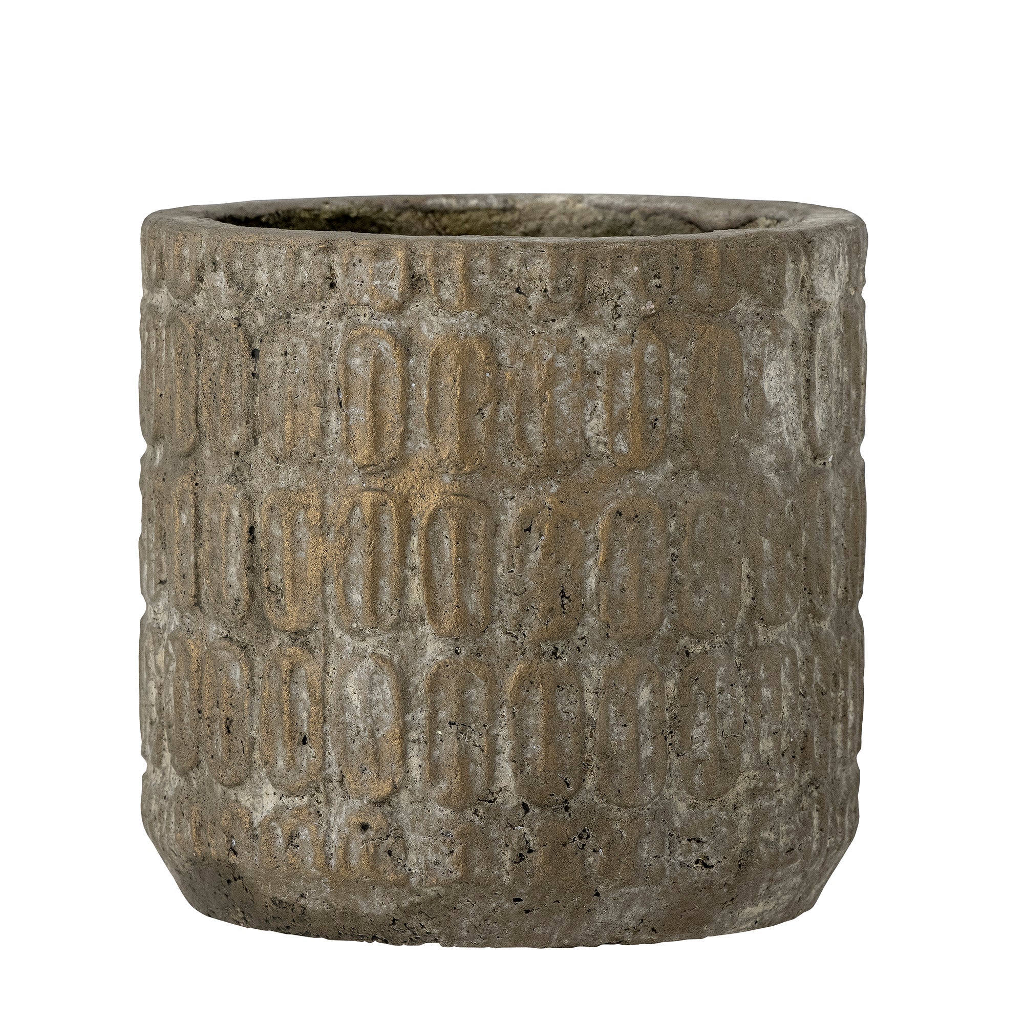 Benas - Cache-Pot Déco - Gris - Ciment