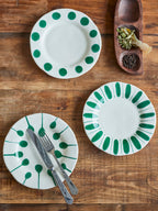Linora - Assiette - Vert - Grès