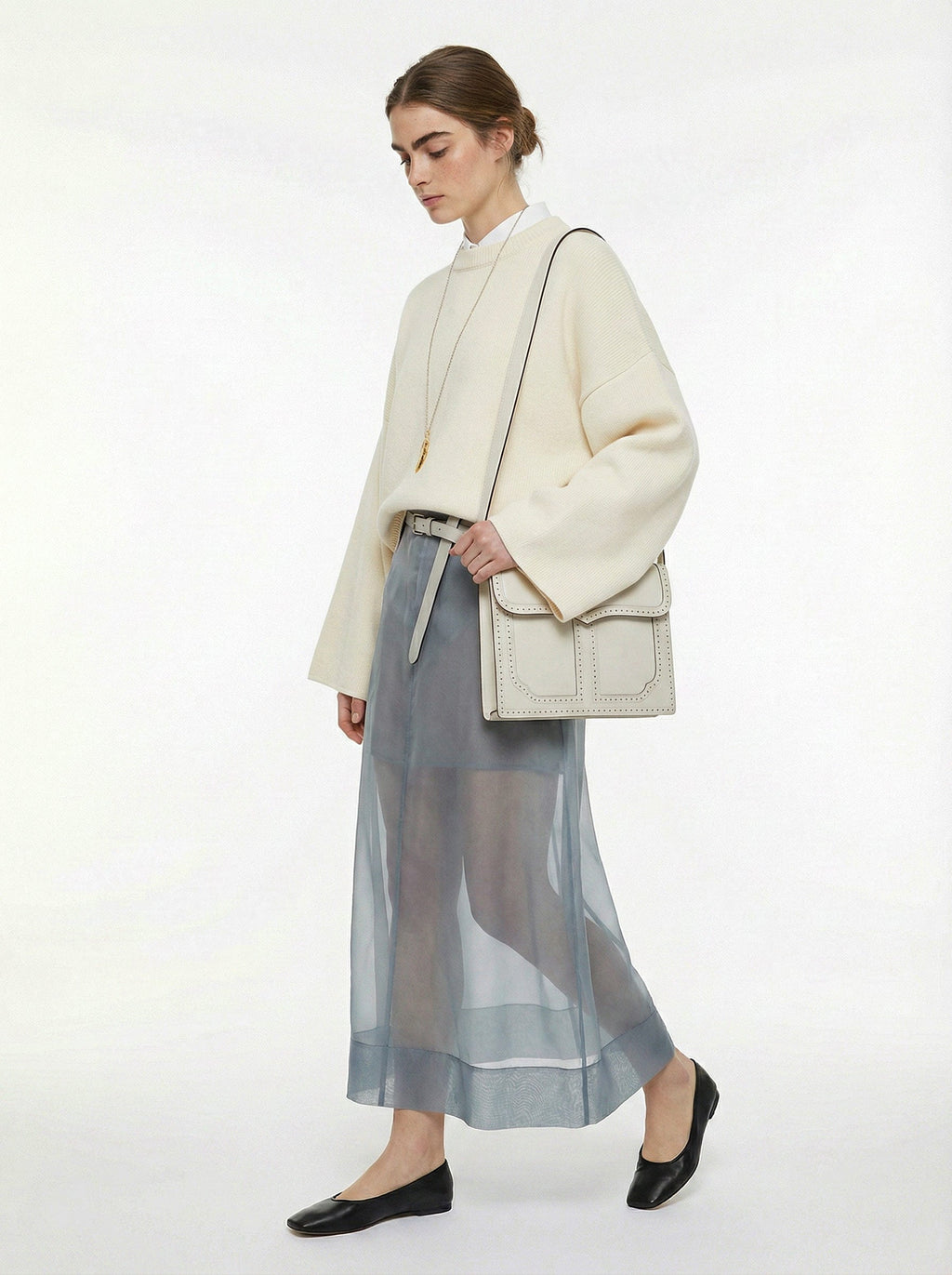Sac Yves Saint Laurent Vintage Crossbody Blanc