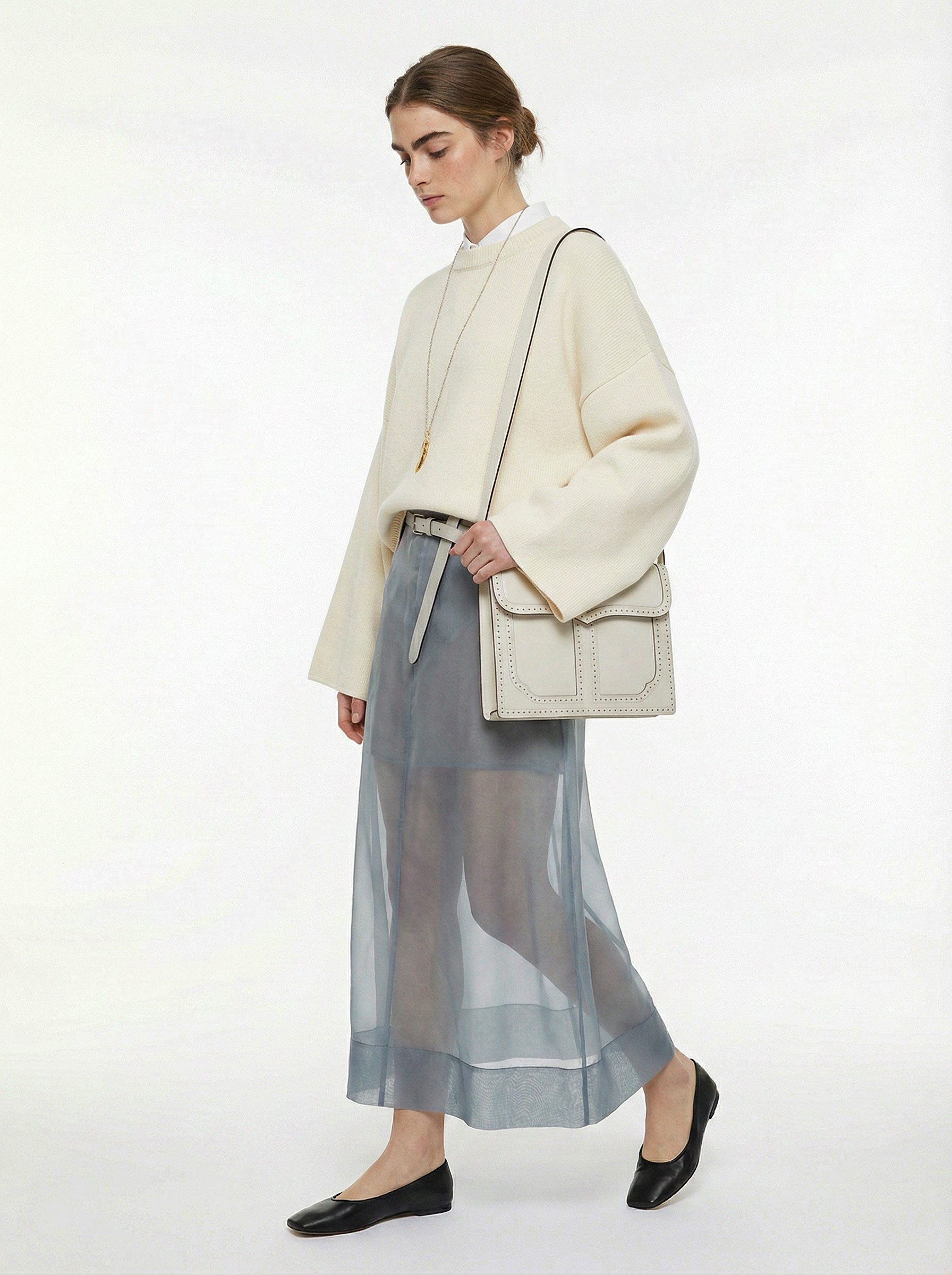 Sac Yves Saint Laurent Vintage Crossbody Blanc