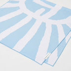 Serviette Microfibre Sun Face - Imprimé Bleu Et Blanc