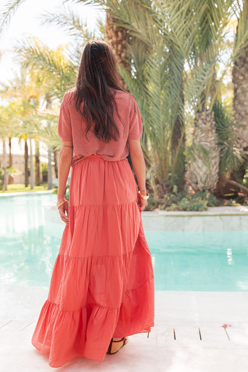 ZÉLIE Terracotta - T-Shirt Lurex