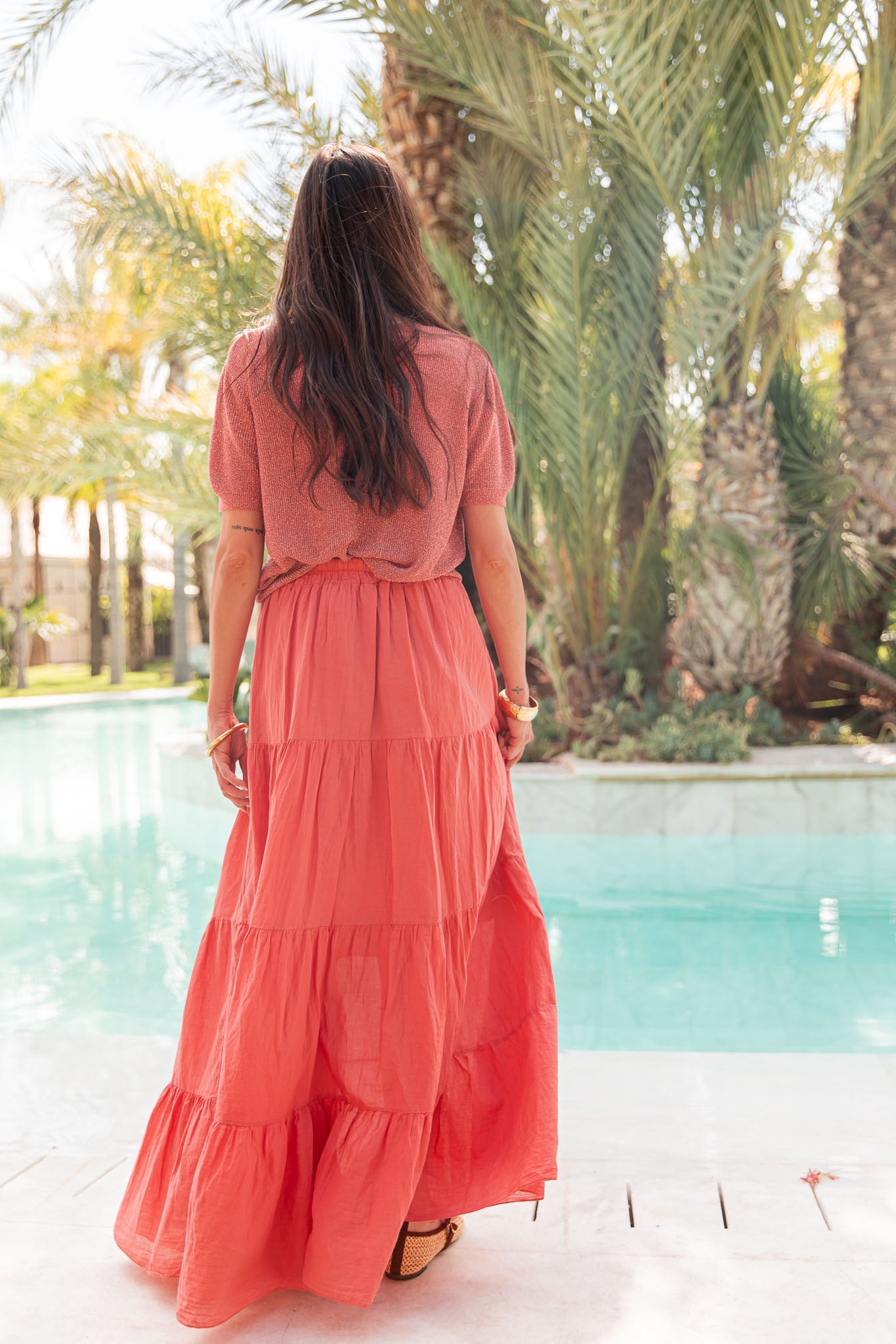 ZÉLIE Terracotta - T-Shirt Lurex