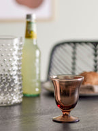 Florentine - Verre À Vin - Marron - Verre Recyclé