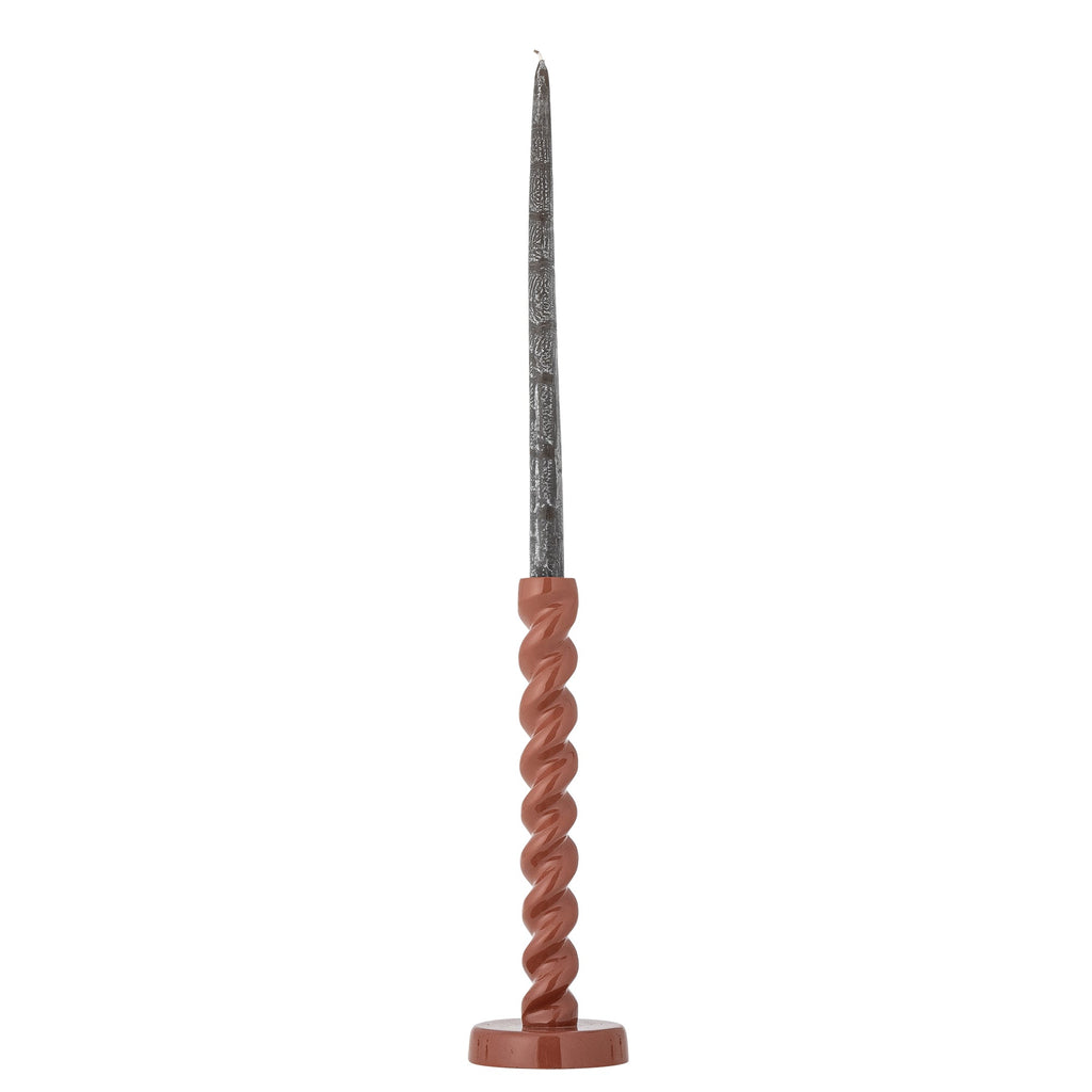 Diza - Bougeoir - Marron - Aluminium